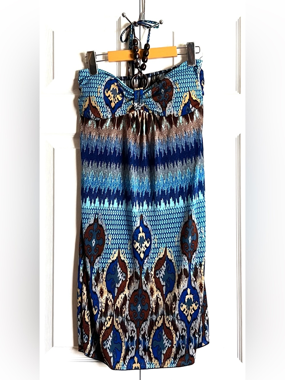 ✨ VINTAGE Y2K PARIS LADY Boho Halter Maxi Dress ✨